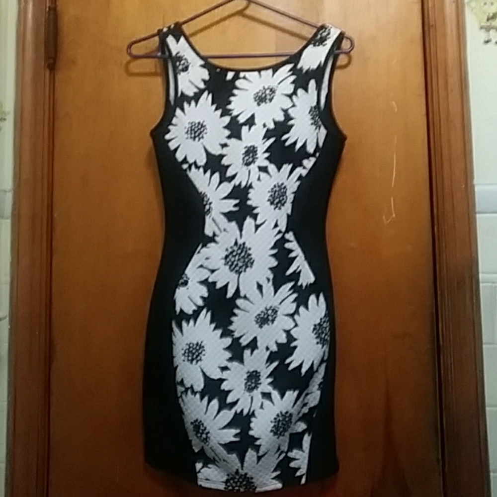 Floral and black dress
